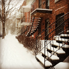 Image showing Snowstorm in Montreal