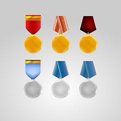 Image showing Illustration of medals