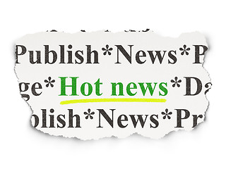 Image showing News concept: Hot News on Paper background