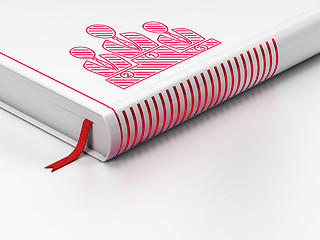 Image showing News concept: closed book, Business Team on white background