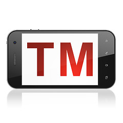 Image showing Law concept: Trademark on smartphone