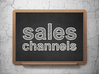 Image showing Marketing concept: Sales Channels on chalkboard background