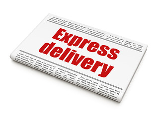 Image showing Business concept: newspaper headline Express Delivery