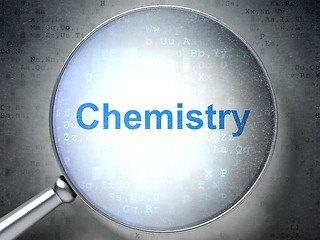 Image showing Education concept: Chemistry with optical glass