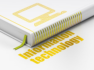 Image showing Information concept: book Computer Pc, Information Technology on white background