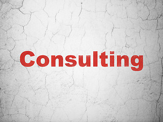 Image showing Finance concept: Consulting on wall background