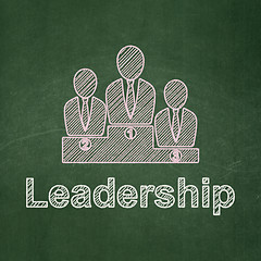 Image showing Finance concept: Business Team and Leadership on chalkboard background