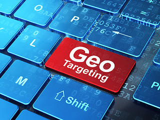Image showing Business concept: Geo Targeting on computer keyboard background