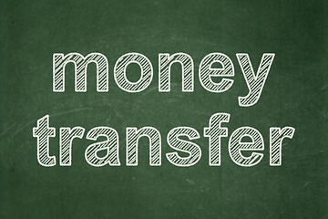 Image showing Business concept: Money Transfer on chalkboard background