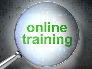 Image showing Education concept: Online Training with optical glass