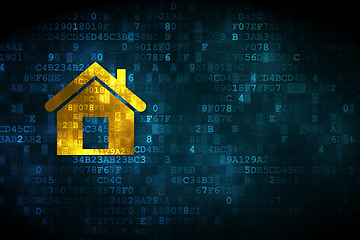 Image showing Finance concept: Home on digital background