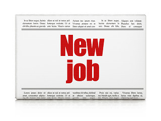 Image showing Finance concept: newspaper headline New Job