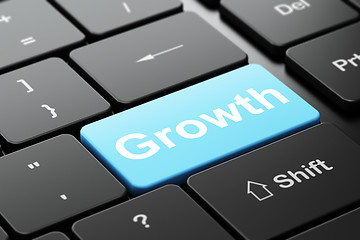 Image showing Business concept: Growth on computer keyboard background