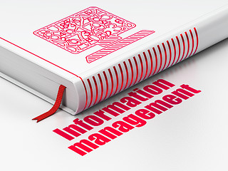 Image showing Data concept: book Computer Pc, Information Management on white background