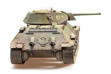 Image showing Model of old soviet T-34 tank