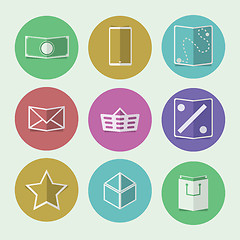 Image showing Flat icons for online store