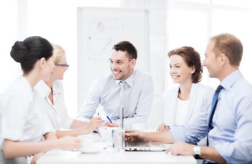 Image showing business team having meeting in office