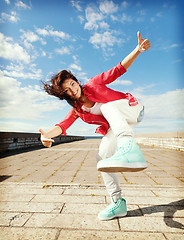 Image showing beautiful dancing girl in movement