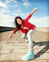 Image showing beautiful dancing girl in movement