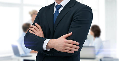 Image showing close up of buisnessman in suit and tie