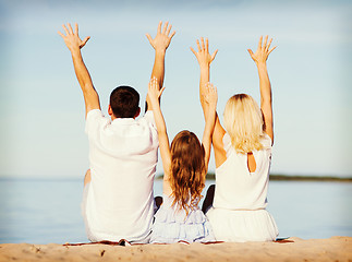 Image showing happy family at the seaside