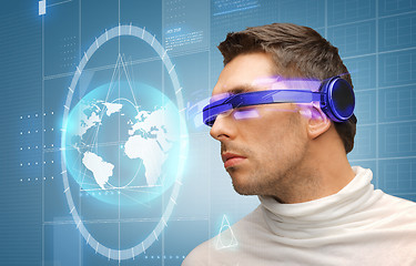 Image showing handsome man with futuristic glasses