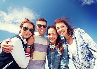 Image showing group of teenagers outside