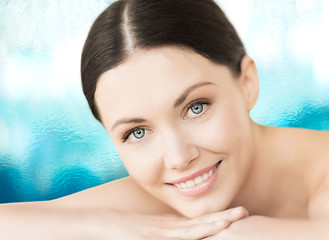 Image showing smiling woman in spa salon