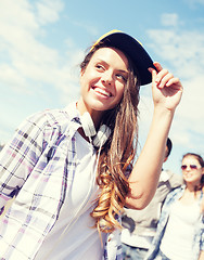 Image showing teenage girl outside