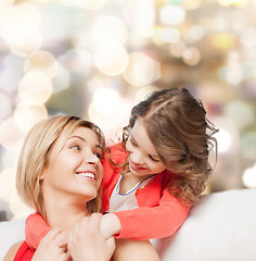 Image showing hugging mother and daughter