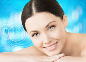 Image showing smiling woman in spa salon