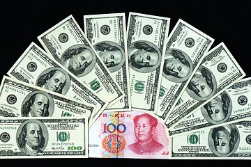 Image showing USD and RMB bank notes