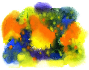 Image showing Abstract hand drawn watercolor background