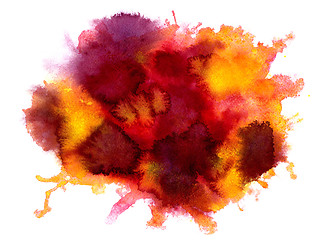 Image showing Abstract hand drawn watercolor background