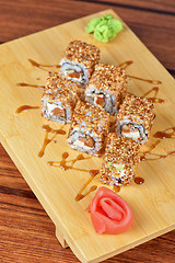 Image showing sesame sushi rolls