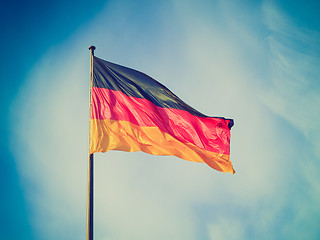 Image showing Retro look German flag