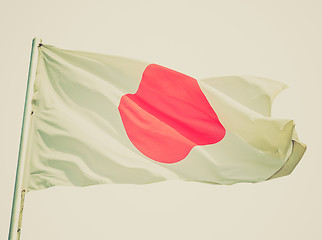 Image showing Retro look Japanese flag
