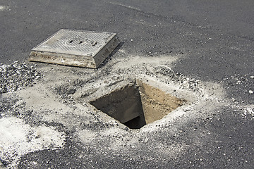 Image showing The open sewer 