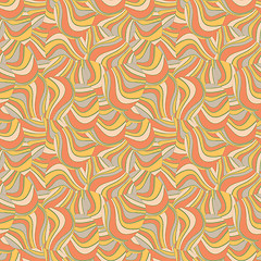 Image showing Seamless abstract hand-drawn waves pattern