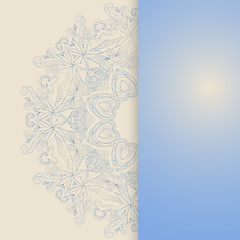 Image showing Circle lace hand-drawn ornament card