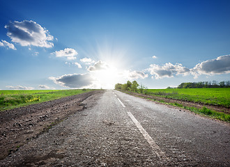 Image showing Highway and sunlight