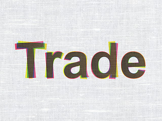 Image showing Finance concept: Trade on fabric texture background