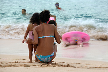 Image showing People on the beach