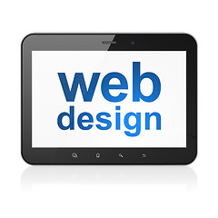 Image showing Web design concept: Web Design on tablet pc computer