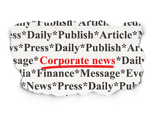 Image showing News concept: Corporate News on Paper background