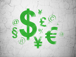 Image showing Finance concept: Finance Symbol on wall background