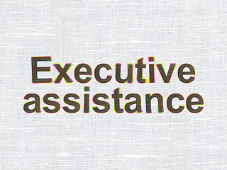 Image showing Finance concept: Executive Assistance on fabric texture background