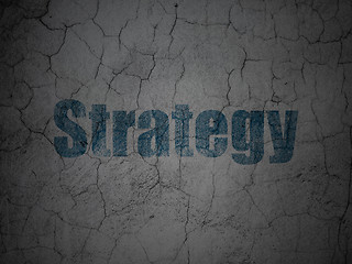 Image showing Finance concept: Strategy on grunge wall background