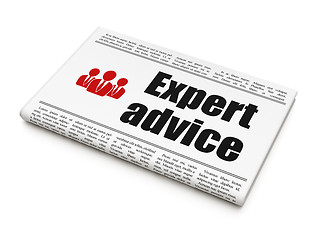 Image showing Law concept: newspaper with Expert Advice and Business People