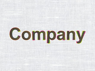 Image showing Finance concept: Company on fabric texture background